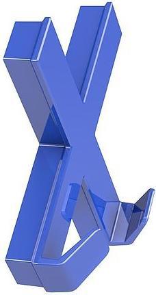 Produktbild Magni Mega Magnet CROSS XL (70 x 70 mm, inkl. 2 Haken zum Aufhängen von Gegenständen) blau (1 x)