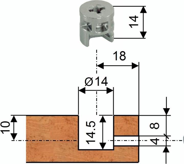 Produktbild Lamifix Exzenter zu Verbindungssystem (1 Stk.)