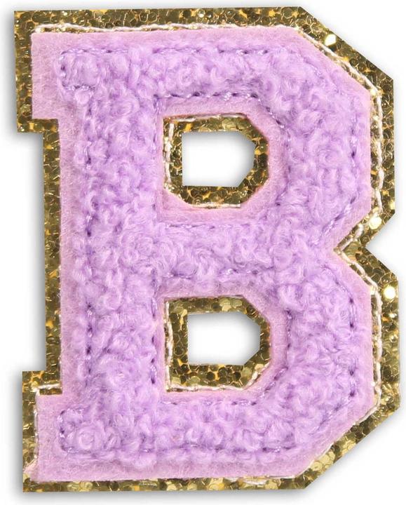Produktbild PhoneLook Sticker Aufkleber für Handy/Tablet/Computer 3D gestickt Violett Buchstabe B