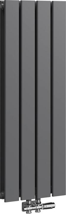Actual product image Emke Radiator, Flat Radiator with Central Connection, Anthracite 90x30cm 446W Double Layers (446 W)