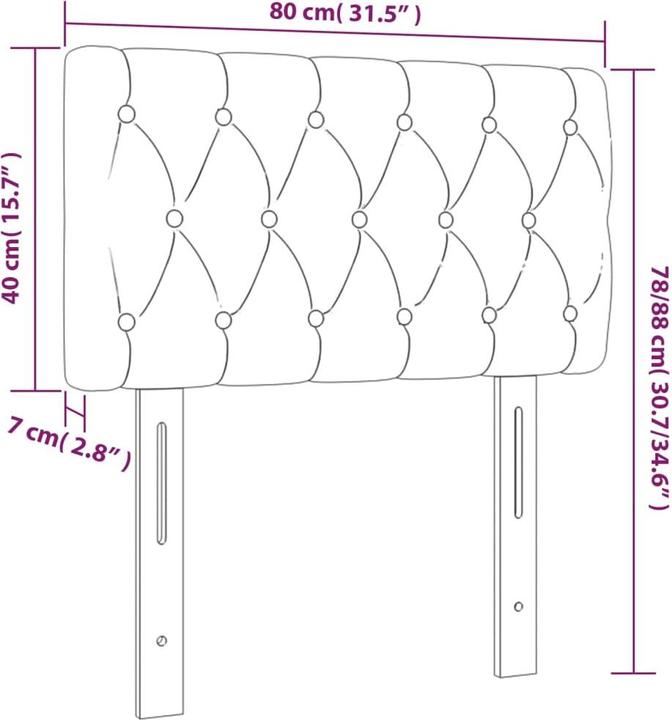Actual product image VidaXL Poppy (80 x 7 x 78/88 cm)
