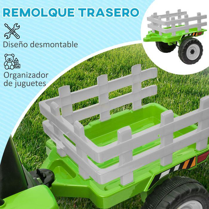 Image du produit Swisshandel24 Tracteur électrique, remorque, télécommande, tracteur autoporté, fonction MP3