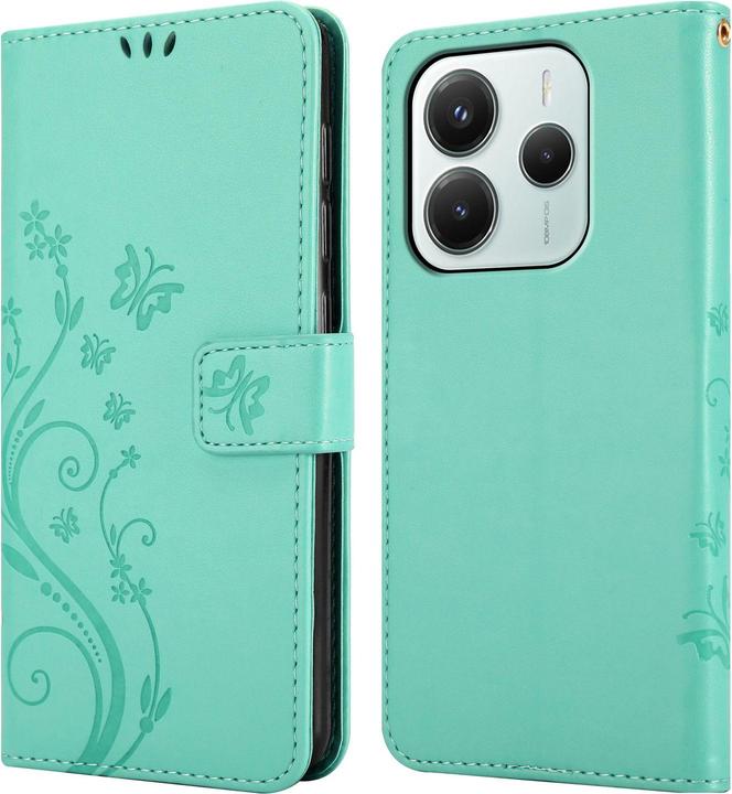 Produktbild Cadorabo Hülle für Xiaomi RedMi Note 14 5G mit Blumen Muster (Xiaomi Redmi Note 14 5G)