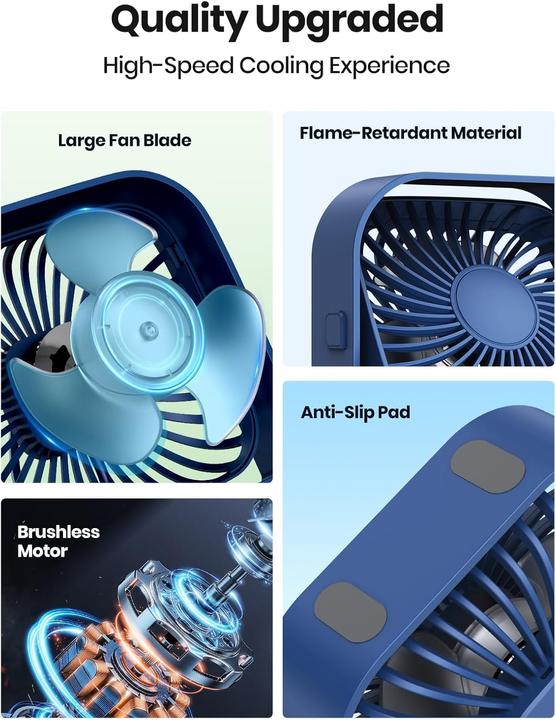 Produktbild TOPK 2-teiliges Mini-Tischventilator-Set (40 dB)