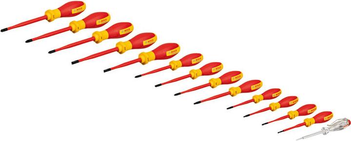 Productafbeelding Bosch Professional VDE-Schraubendreher-Set (Torx (TX), Kruisvormig PZ, Schroeven met sleufkop)