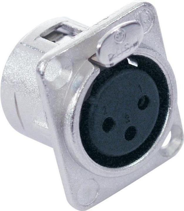 Actual product image Neutrik NC3-FDL-1, XLR chassis connector 3pin