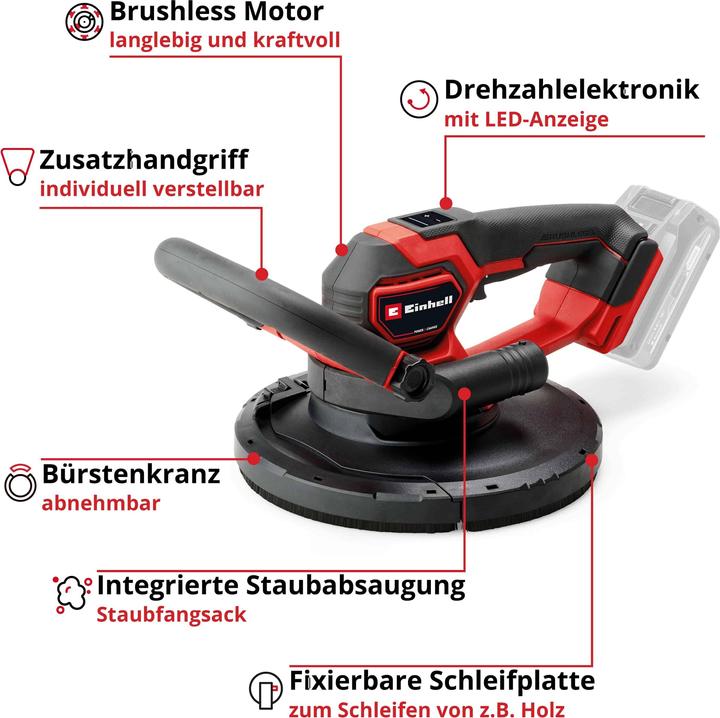 Actual product image Einhell Cordless drywall sander TP-DWS 18/2225 Li BL Kit (1x 4.0 Ah) (Dry grinder)