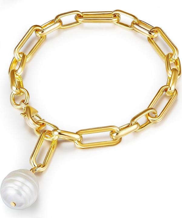 Lulu & Jane Damen Metall-Legierung Muschelkernperle gelbgold 21,0 cm - 29399 (21 cm, Metall-Legierung)