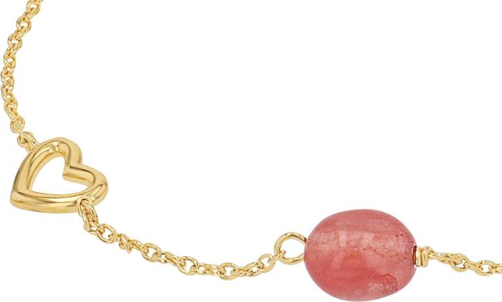 Immagine prodotto S.Oliver Armschmuck für Damen, 925 Sterling Silber, Zirkonia synth., Chalzedon | Herz (20 cm, Argento 925)