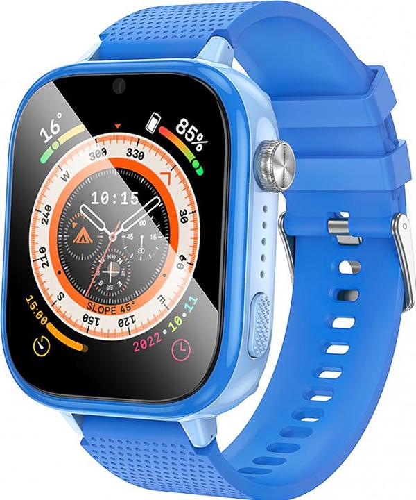Actual product image Hoco Headphone with microphone smartwatch for kids with call function 4G Y101 blue