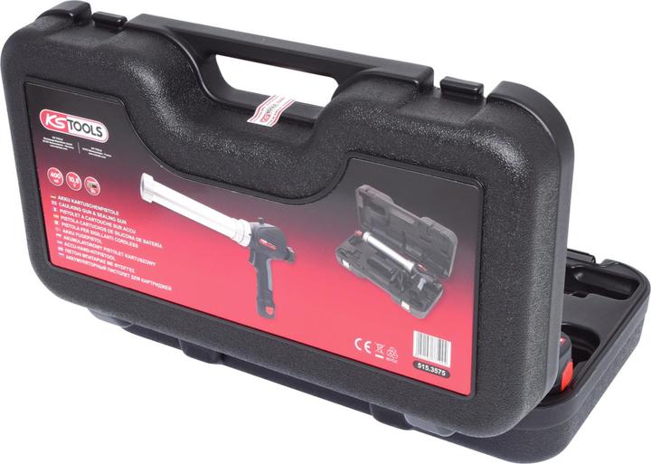 Image du produit KS Tools Pistolet à cartouche rechargeable 400 ml avec 1 batterie et 1 chargeur