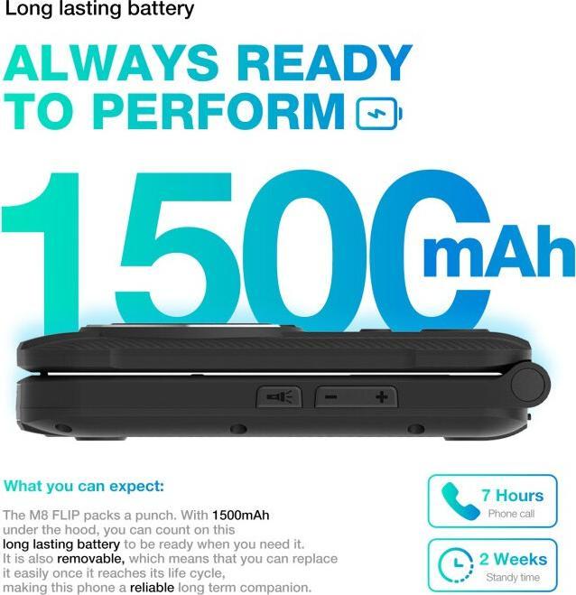 Immagine prodotto AGM M8 128MB 4G NERO (2.80", 0.08 Mpx, 4G)