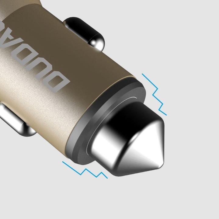 Actual product image Dudao car charger 2x USB 3.1A gray (R5 gray)