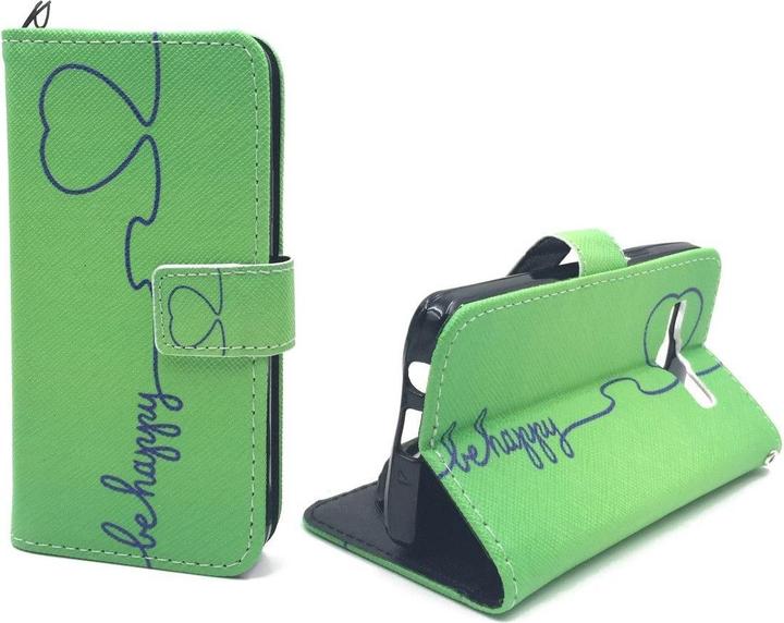 Produktbild König Design Schutz Hülle für Samsung Galaxy A3 Be Happy Grün Tasche Cover + 1 Panzer Schutz Glas Neu (Samsung Galaxy A3)
