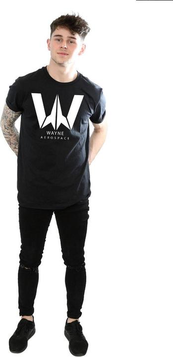 Actual product image Mens Justice League Movie Wayne Aerospace T-Shirt (L)