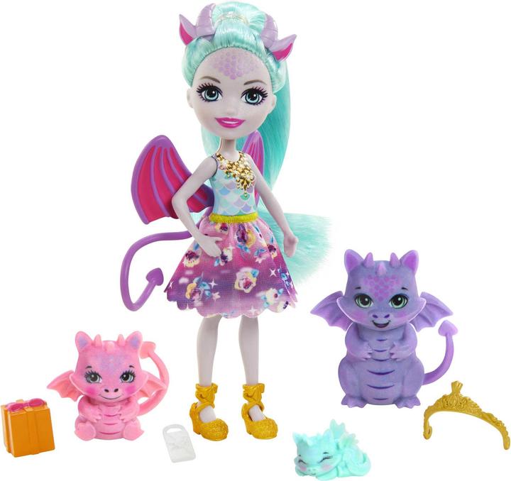 Actual product image Enchantimals Royal Deanna Dragon Family Doll