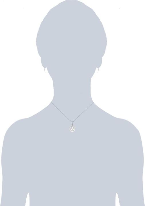 Produktbild Lulu & Jane Sterling Silber Zirkonia Muschelkernperle silber - 33446 (Sterling Silber)