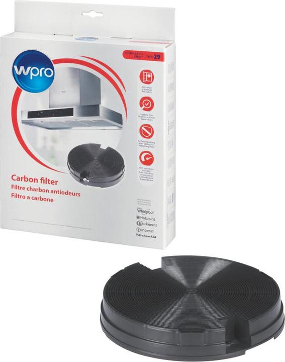 Produktbild WPRO 2x Aktivkohlefilter Typ 29 484000008572, 481249038013, AMC912