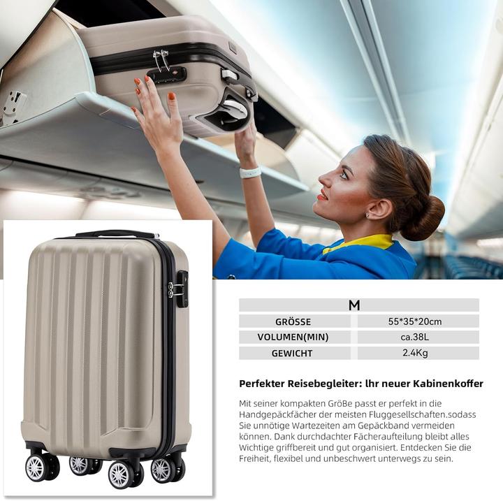 Immagine prodotto Beibye Handgepäckkoffer (45 l, Bagaglio a mano (fino a 50 litri))