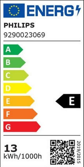 Energy Label Philips LED Bulbs (E27, 13 W, 1521 lm, 3 x, E)
