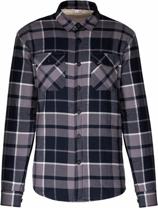 Actual product image Kariban Sherpa lining check shirt jacket (XXL)