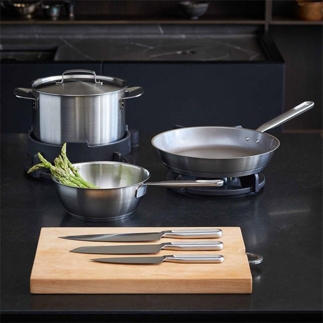 Actual product image Fiskars All Steel Pure (24 cm, Frying pan, Stainless steel)
