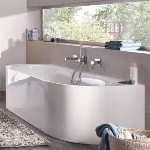 Actual product image Bette Pre-wall bath double bath Lux Oval I Silhouette 85 x 180 cm white smooth 3416 (177 l, 180 cm, 85 cm)
