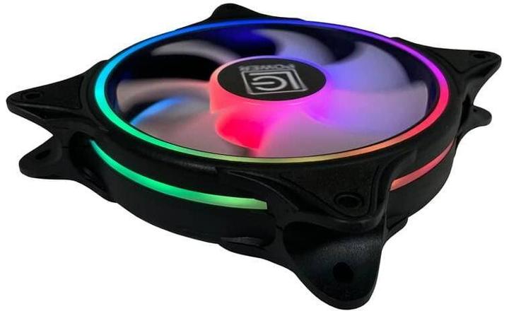 Actual product image LC-Power LC-CF-120-ARGB-B Black Housing fan 120mm 12x12CM retail (120 mm, 1 x)