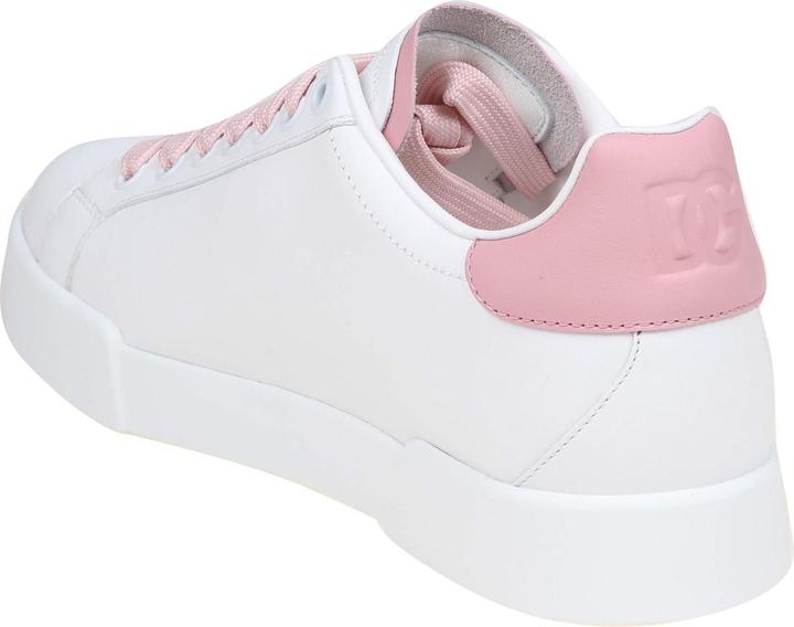 Image du produit Dolce & Gabbana portofino light sneakers in white and pink leather (36)
