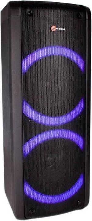 Actual product image N-Gear Let's go party Bluetooth speaker, sound system with karaoke microphone, disco LEDs (4 h, Electrical connection)