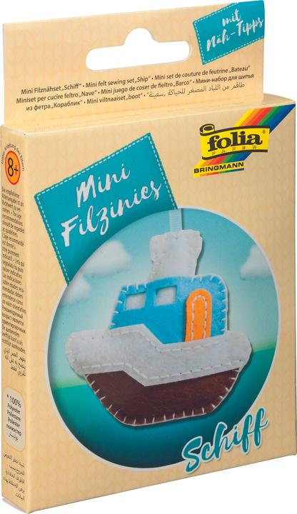 Produktbild Folia Mini Filz-N„hset "Filzinies", 10-teilig, Schiff