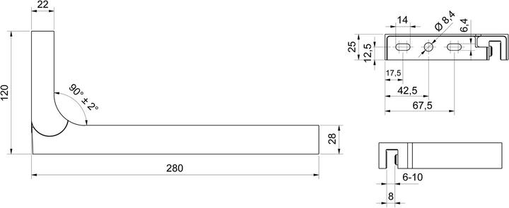 Actual product image Pauli+Sohn Stabilizing bracket 8439ZN
