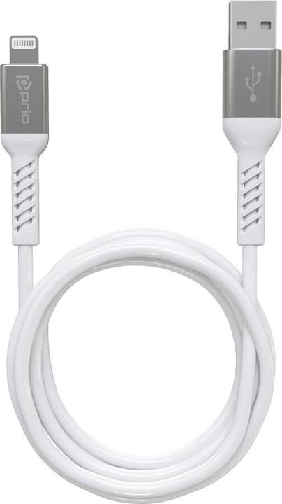 Image du produit prio Charge & Sync USB A to Lightning Cable certifié MFi 1.2m blanc (1.20 m)