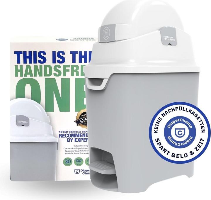 Actual product image Diaper Champ Nappy Pail One Standard Handsfree 60 l Silver