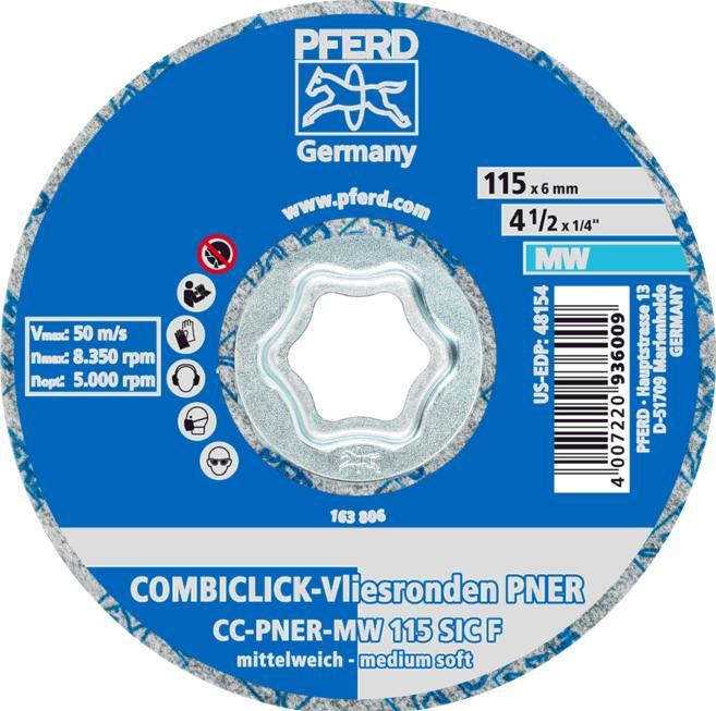Actual product image Pferd COMBICLICK® fleece probe CC-PNER MW 115 SiC F PU: 5 (Fine)