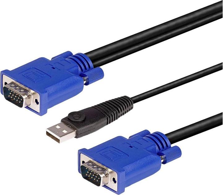 Image du produit Lindy Câble combiné KVM et USB 1m Câble VGA KVM Combo avec USB