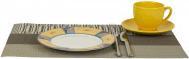 IKO Set de table 30x45cm beige/or en 70% PVC et (6 pcs, 30 x 45 cm)