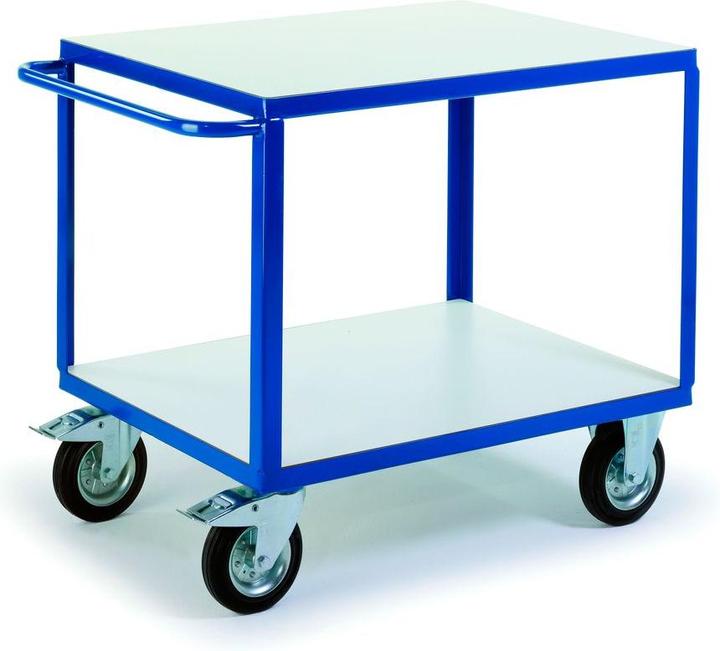 Rollcart ESD table trolley with 2 shelves (500 kg)