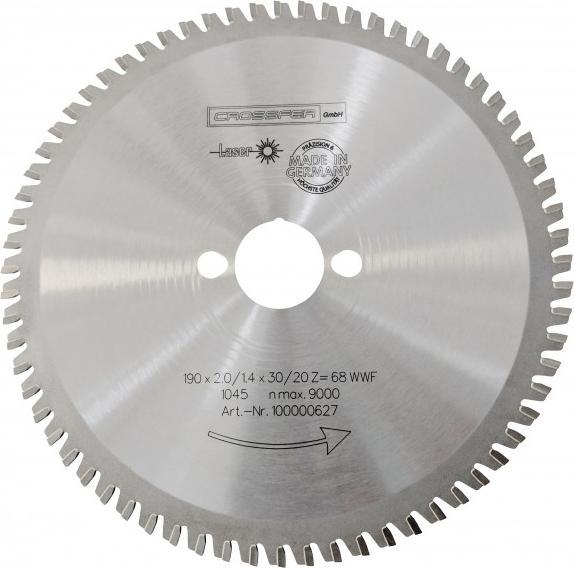 Crossfer - 190mm PROFI HM Multifunktions-Sägeblatt WSB-Multi 190x2,0/1,4x30>20 Z68 WWF/6,5 UNI 1