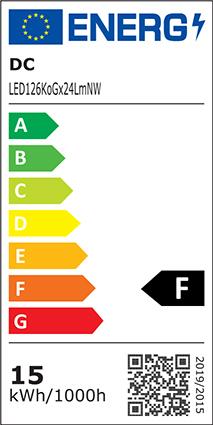Label énergétique Scharnberger+Hasenbein 31068 Tube fluorescent compact à LED 60x148 (GX24q, 15 W, 1500 lm, 1 x, F)