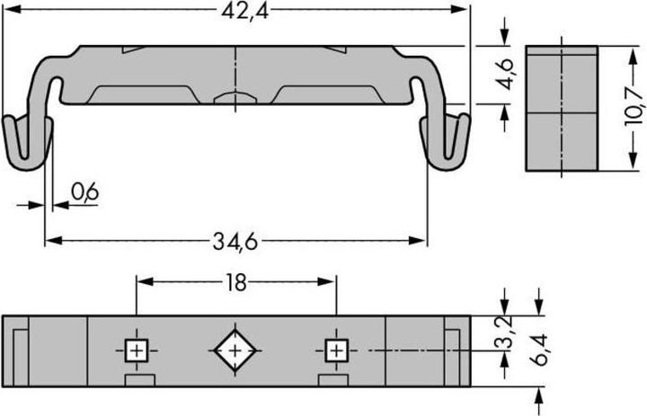 Produktbild Wago 209-120 - 1,14 g - 6,4 mm - 42,4 mm - 4,6 mm - 25 Stück(e)