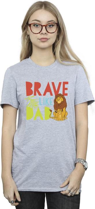 Actual product image Disney Womens/Ladies The Lion King Brave Like Dad Cotton Boyfriend T-Shirt (XL)