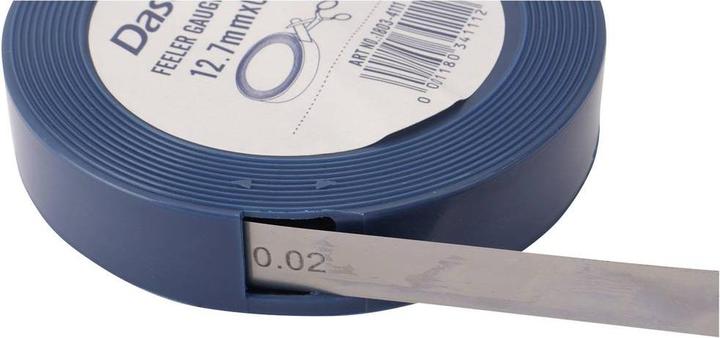 Actual product image Dasqua 1803-2110 Stainless steel feeler gauge tape 1 pc. Thickness: 0.01 mm (500 cm)