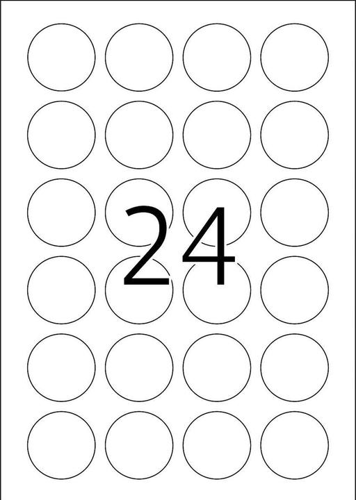 Actual product image HERMA Closure labels A4