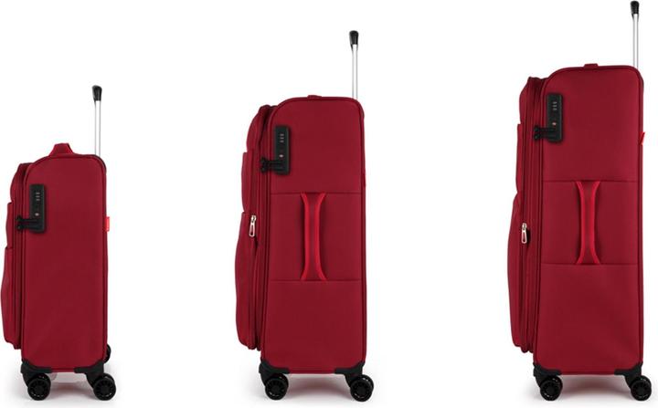 Immagine prodotto Gabol Set di valigie Cloud a 4 ruote, 3 pezzi con piega elasticizzata (210 l, XL (da 115l))