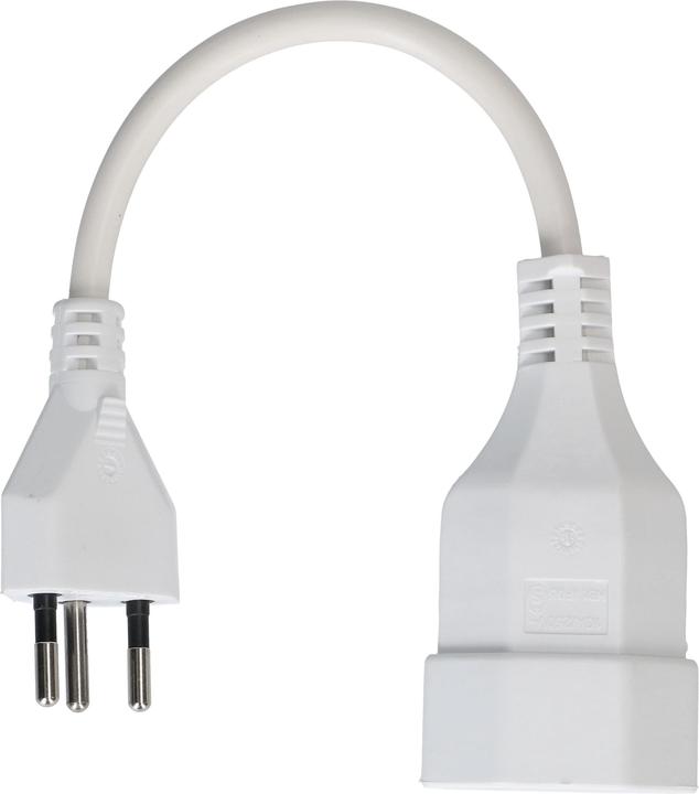 Actual product image Max Hauri TD extension cable H05VV-F3G1.0 0.25m white T12/T13 (0.25 m, Type 12, Type 13)