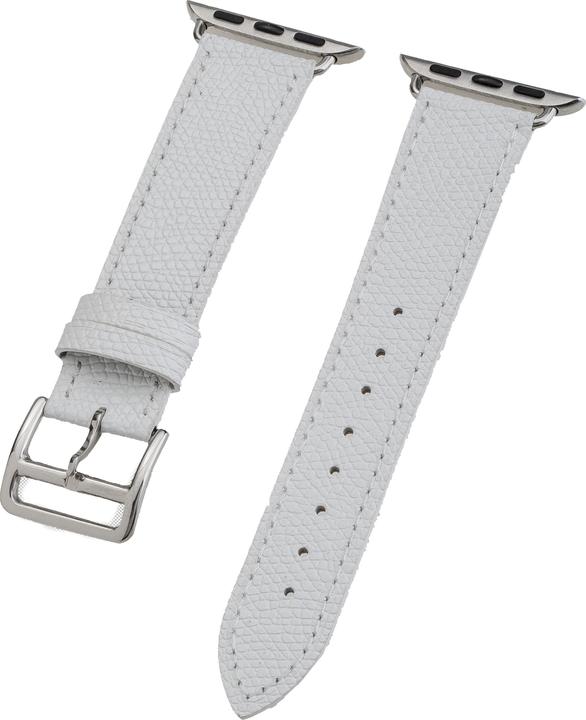 Produktbild Peter Jäckel WATCH BAND für Apple Watch 41/40mm (Series 4 - 9)/ 38mm (Series 1 - 3) Leather White (Leder)