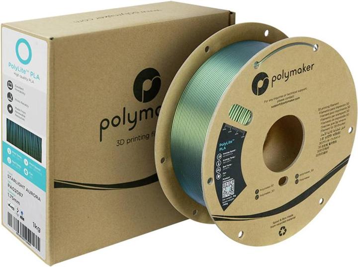 Immagine prodotto Polymaker PolyLite PLA Starlight (PLA, 1.75 mm, 1000 g, Multicolore)