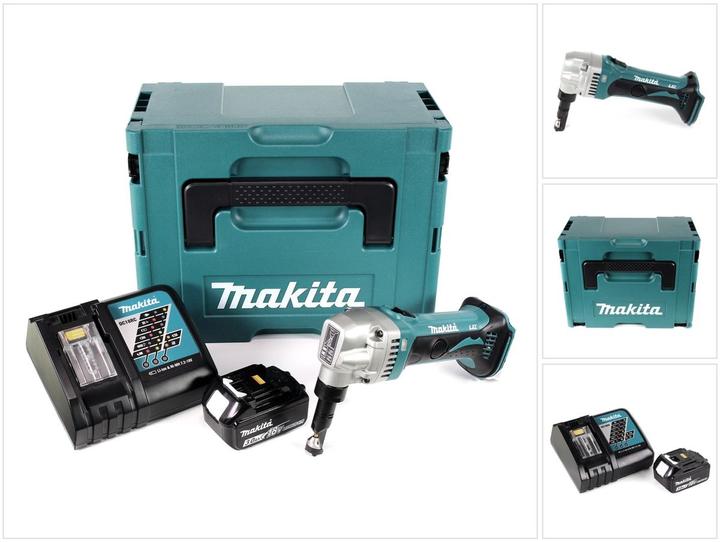 Image du produit Makita DJN 161 RF1J 18 V Grignoteuse sans fil + Coffret Makpac + 1x Batterie BL 1830 3,0 Ah + Charge