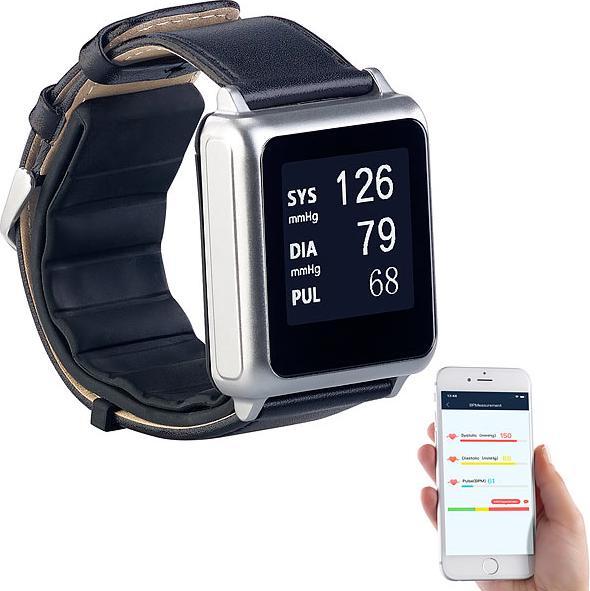 Actual product image Newgen medicals Blood Pressure Wrist Watch with Pump, E-Ink Display, Bluetooth & App